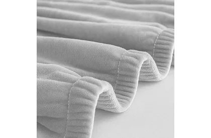 Napínací poťah na sedačku 145–185 cm – Svetlo šedý zamat