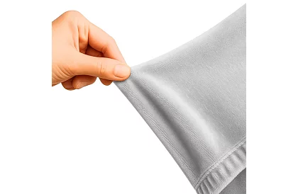 Napínací poťah na sedačku 145–185 cm – Svetlo šedý zamat