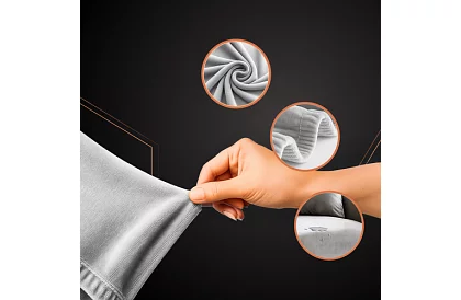 Napínací poťah na sedačku 145–185 cm – Svetlo šedý zamat