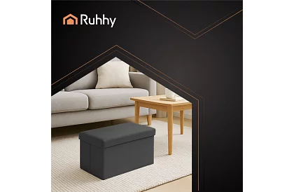 Skladací úložný taburet 60 × 30 × 30 cm – čierny zamat