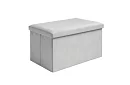 Skladací úložný taburet 60 × 30 × 30 cm – šedý zamat