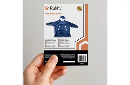 Veľká oversize mikina – tmavo modrá deka