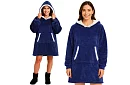 Veľká oversize mikina – tmavo modrá deka