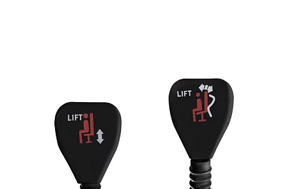 Kancelárske kreslo s výsuvnou opierkou nôh – čierne