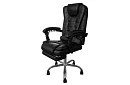 Kancelárske kreslo s výsuvnou opierkou nôh – čierne