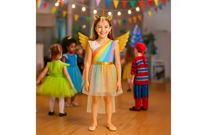 Detský trojdielny kostým jednorožca - 130–140 cm