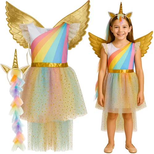 Detský trojdielny kostým jednorožca - 130–140 cm