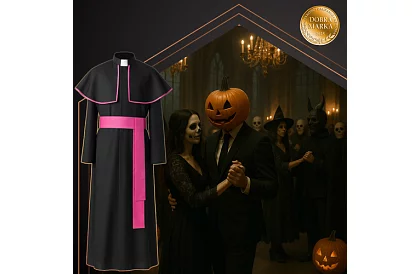 Biskupský kostým pre dospelých – sutana, plášť a liturgická šerpa