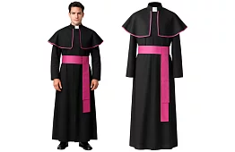 Biskupský kostým pre dospelých – sutana, plášť a liturgická šerpa