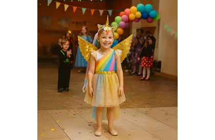 Detský trojdielny kostým jednorožca - 122–128 cm