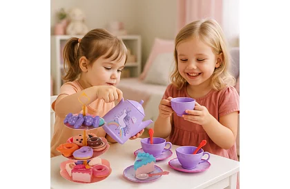 Detská čajová súprava v kufríku s jednorožcom