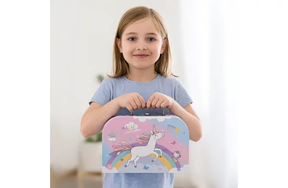 Detská čajová súprava v kufríku s jednorožcom