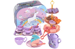 Detská čajová súprava v kufríku s jednorožcom