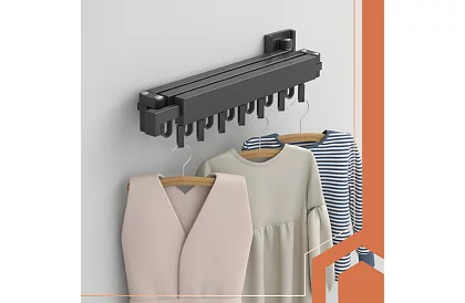 Nástenný skladací sušiak bielizne – 2 v 1