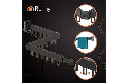 Nástenný skladací sušiak bielizne – 2 v 1