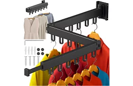 Nástenný skladací sušiak bielizne – 2 v 1
