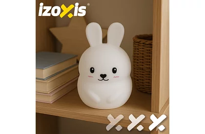 Detská LED nočná lampička RGB – Králik LED