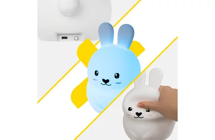Detská LED nočná lampička RGB – Králik LED