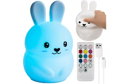 Detská LED nočná lampička RGB – Králik LED