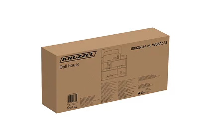 Drevený domček pre bábiky s LED osvetlením + nábytok a doplnky