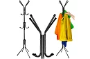 Stojanový vešiak na odevy 170 cm – čierny