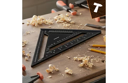 Hliníkový tesársky uholník 30x30 cm - tesárske pravítko