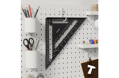 Hliníkový tesársky uholník 30x30 cm - tesárske pravítko