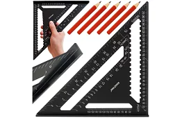 Hliníkový tesársky uholník 30x30 cm - tesárske pravítko