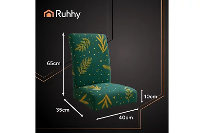 Univerzálne poťahy na stoličky so vzorom – sada 6 ks – zelené