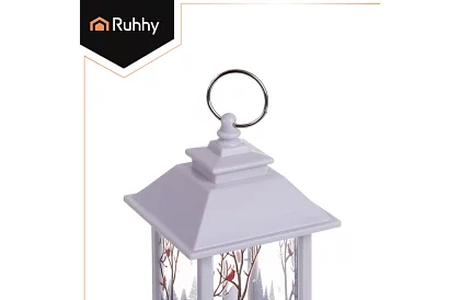 LED vianočná lucerna na batérie – biela