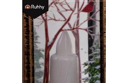 LED vianočná lucerna na batérie – zlatá