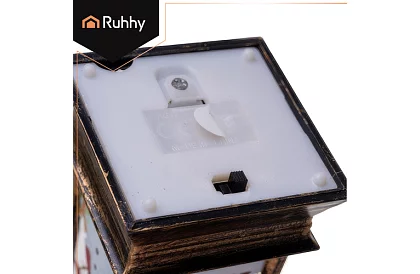 LED vianočná lucerna na batérie – zlatá