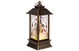 LED vianočná lucerna na batérie – zlatá