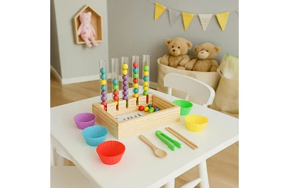 Drevený vzdelávací triedič guličiek