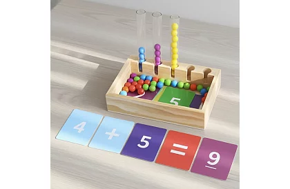 Drevený vzdelávací triedič guličiek