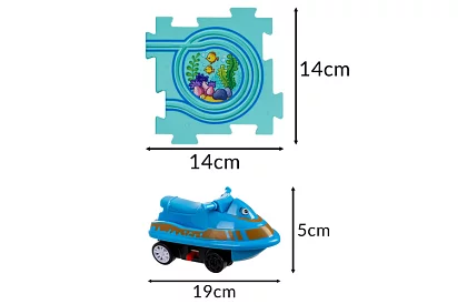 Puzzle dráha na zostavenie – cestná podložka s autíčkami