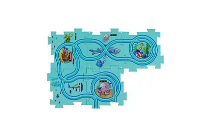 Puzzle dráha na zostavenie – cestná podložka s autíčkami