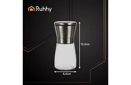 Ručné sklenené mlynčeky na korenie – sada 2 kusy