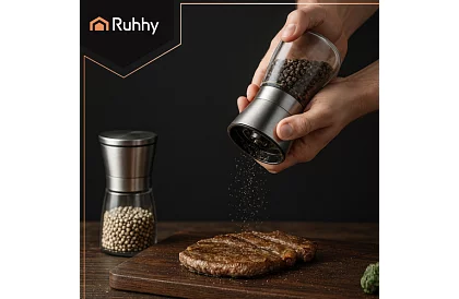 Ručné sklenené mlynčeky na korenie – sada 2 kusy