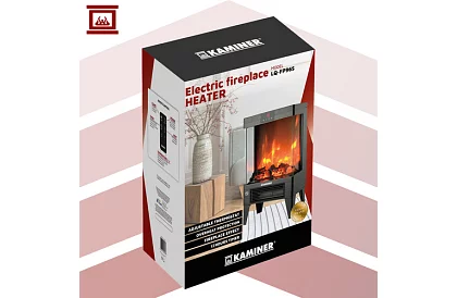 Elektrický krb s efektom ohňa – 2000 W – ventilátor s funkciou vykurovania