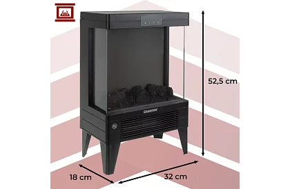 Elektrický krb s efektom ohňa – 2000 W – ventilátor s funkciou vykurovania