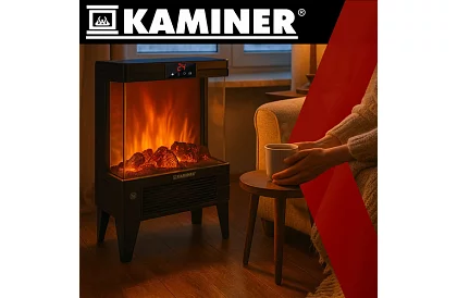 Elektrický krb s efektom ohňa – 2000 W – ventilátor s funkciou vykurovania