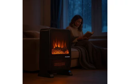 Elektrický krb KAMINER 2000 W – efekt horiaceho ohňa