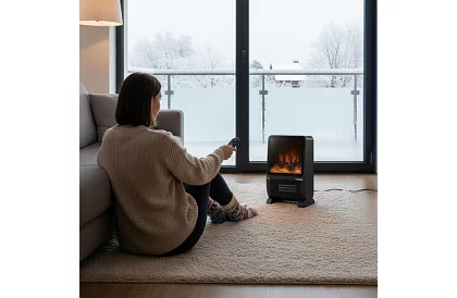 Elektrický krb KAMINER 2000 W – efekt horiaceho ohňa