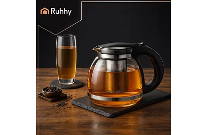 Sklenená kanvica na čaj s lúhovacím filtrom – 2 l