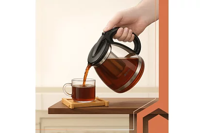 Sklenená kanvica na čaj s lúhovacím filtrom – 2 l