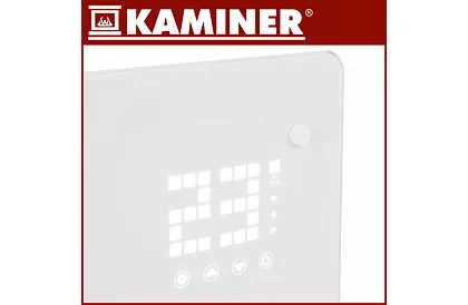 Elektrický sklenený radiátor Zelva 2500W, Wifi, biely + diaľkové ovládanie