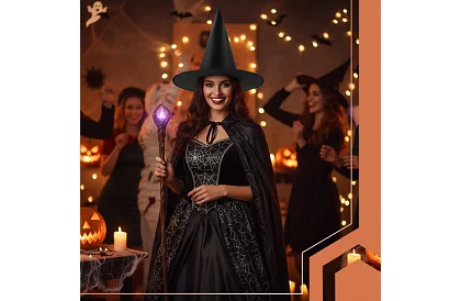 Čarodejnícky klobúk – čierny