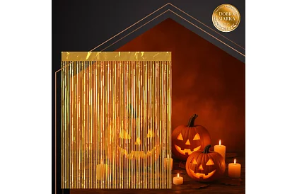 Dekoratívna zlatá samolepiaca záclona 100 × 200 cm – párty záclona