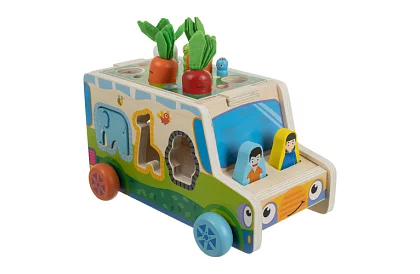 Drevené autíčko – Montessori triedič tvarov